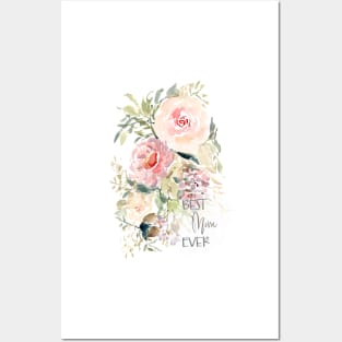 Best mom ever watercolor florals Posters and Art